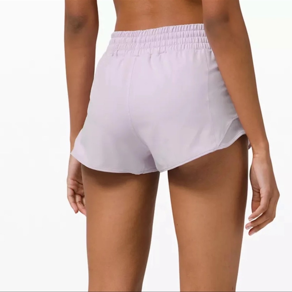 Lululemon Hotty Hot Hi Rise Gym Shorts Lavender - Picture 4 of 9